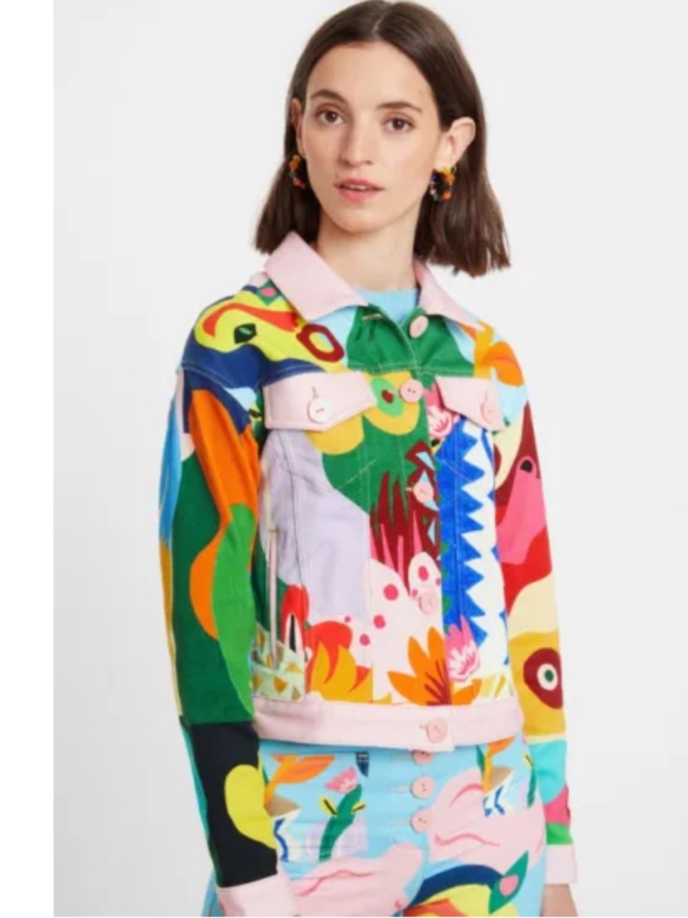 Desigual x Miranda Makaroff MASIL cotton jacket Multicolor Abstract Size Small S
